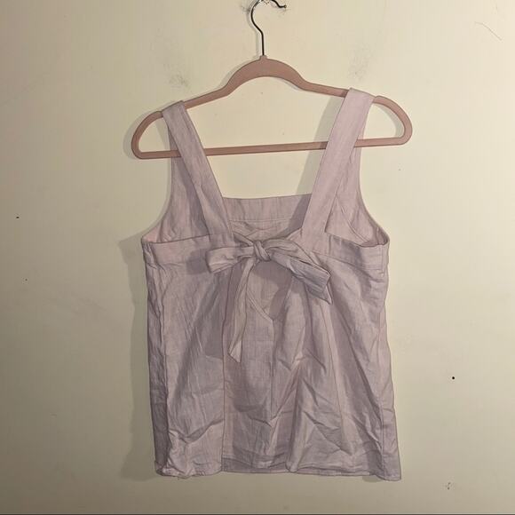 🦬LISTICLE cream colored tie back tank top size M - Picture 2 of 4